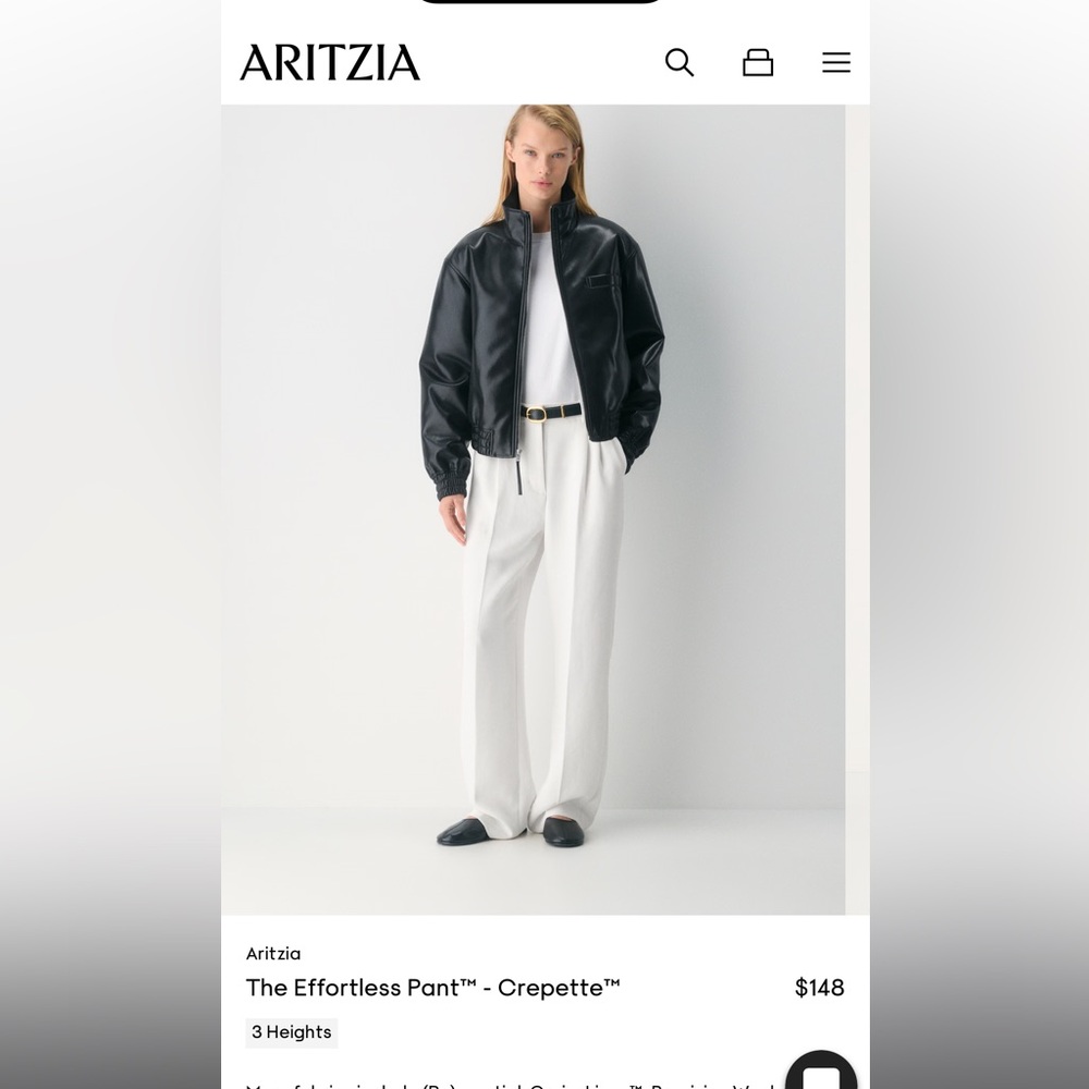 Aritzia Women's Light Birch the Effortless Pants in Tall